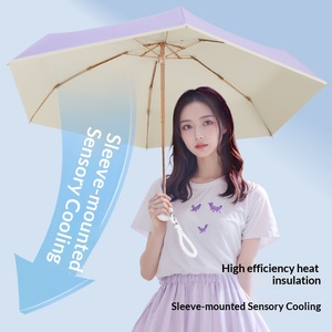 Sombrilla Plegable Portátil Compacta de Cinco Pliegues con Protección Solar UV y Diseño Atractivo, Venta Directa de Fábrica - Product Image 4