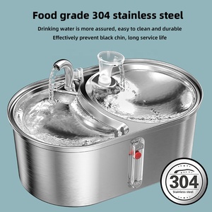 Fuente automática de acero inoxidable para gatos, dispensador de agua corriente de 3L para perros y gatos, filtro de <span class=keywords><strong>4</strong></span> capas, <span class=keywords><strong>bebedero</strong></span> inteligente para mascotas - Product Image 3