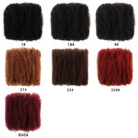Cheveux Afro Kinky en vrac de 12 pouces, Marley Twist, Faux Locs, Dreadlocks au crochet, ignifuges, 100g pour femmes noires, 3-4 paquets en gros