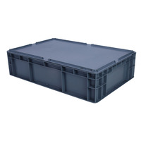 Caisse de manutention industrielle robuste en PP avec porte-cartes, écologique, économique, pour rangement d'outils, empilable, en plastique Euro, à vendre