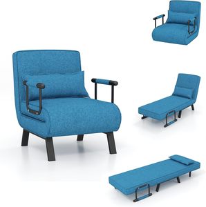 Sofa Bed Modern Recliner Guest Bed Linen Fabric <strong>Armchairs</strong> for <strong>Nursery</strong> Living Room Office - Product Image 1