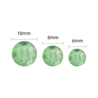 ZHB 6MM 8MM 10MM perles de verre craquelées pour bricolage à la main breloques fabrication de bijoux glaçure fissurée perles rondes en vrac pour Bracelet