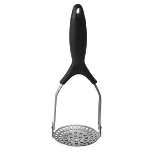 Potato Masher, Manual Spud Smasher Portable Stainless Steel Kitchen Tools  for Vegetables Refried Beans, Baby Food, Fruits, Bananas, Baking,Yams  Potatoes Mesher 