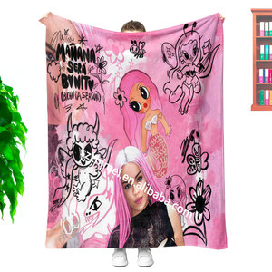 Manta Térmica de Forro Polar Súper Suave y Ligera con Diseño Personalizado de la Portada del Nuevo Álbum de <span class=keywords><strong>Karol</strong></span> <span class=keywords><strong>G</strong></span>, <span class=keywords><strong>Bichota</strong></span> Season Fairy - Product Image 3