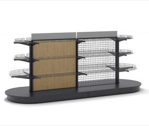 Đen Heavy Duty OEM siêu thị kim loại Gondola kệ cửa hàng hiển thị Kệ Gondola hiển thị - Product Image 4