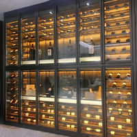 Cave à vin encastrable double porte en acier inoxydable, moderne et luxueuse, avec commande électrique intelligente, pour usage domestique et professionnel