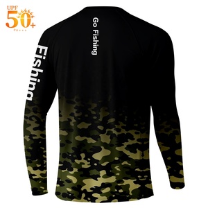 T- Shirt da pesca all'aperto asciuga rapidamente camicie da pesca manica lunga protezione UV stampa digitale traspirante <span class=keywords><strong>uomo</strong></span> camicia da pesca - Product Image 2
