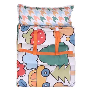 Vente en gros de tapis de sieste pliable personnalisé lavable pour tout-petits bébés et enfants avec couverture d'oreiller