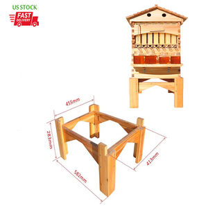 7X Plástico Automático auto-Run-mel Colméia Com Abelha Super Box Brrod Casa + Suporte Suporte de Perna Não montado - Product Image 2