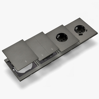 Interruptores y Enchufes de Pared WESA Ultrafinos con Botón Pulsador EU de 1/2/3 Vías con Enchufe USB Tipo C, Combinación Libre, Diseño Moderno de Lujo