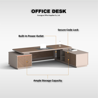 Bureau de direction avec un design minimaliste moderne et un rangement fonctionnel pour les espaces de travail professionnels