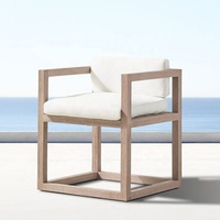 Mobilier de loisirs en bois de teck, hôtel Villa Patio chaises en bois Table jardin extérieur Table à manger et chaises ensemble