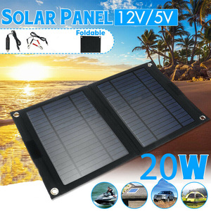 Système d'alimentation <span class=keywords><strong>solaire</strong></span> hors réseau MPPT, chargeur pliable avec sortie USB, pour camping, randonnée, banque d'alimentation pour téléphones portables - Product Image 4