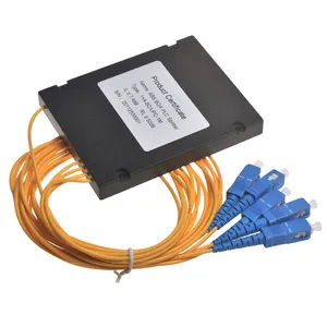 厂家供应热销ABS盒式PLC光纤分路器1*4 SC APC UPC FTTH光纤分路器