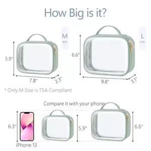 Bolsa de viaje para maquillaje, bolsa de gran capacidad, impermeable, transparente, bolsa de almacenamiento cosmética, bolsa de lavado - Product Image 3