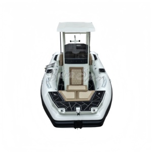 <span class=keywords><strong>Bateau</strong></span> ponton en aluminium 580 cm, best-seller, noir et blanc, avec PVC robuste et grand <span class=keywords><strong>cockpit</strong></span> - Product Image 2