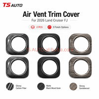 Cadre de garniture de ventilation centrale en ABS brillant à motif fibre de carbone pour Land Cruiser FJ FJ Cruiser 2026 – Modification intérieure