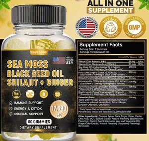 Gommose Personalizzate OEM <span class=keywords><strong>Best</strong></span> Seller con Muschio Marino, Olio di Semi Neri, Shilajit, Zenzero e Ashwagandha per Supporto Immunitario ed Energetico - Product Image 5