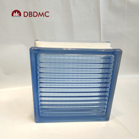 Bloc de verre coloré 190x190x80mm, sans décoloration, brique de verre transparente pour décoration extérieure