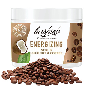 Exfoliante Corporal Vegano de Azúcar, Vitamina E, Café y Aceite de Coco con Fragancia a Frutas para Todo Tipo de Piel - Product Image 1