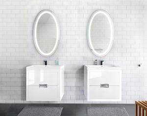 Miroir LED de salle de bain en vente chaude, miroir ovale et accessoires de salle de bain, écran tactile intelligent - Product Image 4