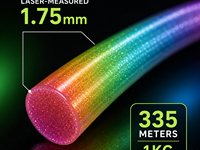 Filament d'imprimante 3D PLA arc-en-ciel en soie phosphorescente 1,75 mm 1 kg 335 m 220°C sur bobine en papier pour Bambu Lab