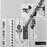 Kertas Kraf Tahan Air Dapat Didaur Ulang Lapisan Resin Gaya Korea Pembungkus untuk Bunga Segar Desain Koran Inggris Logo Kustom