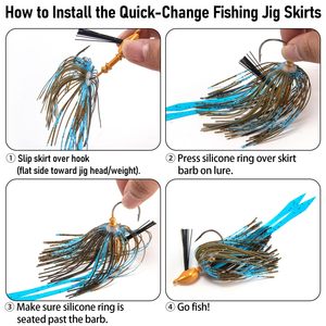 All'ingrosso Economico 100 pz/sacchetto Gonne da Pesca in Silicone Multicolore, <span class=keywords><strong>Esche</strong></span> da Pesca a Ombrello in Gomma con Laccetto - Product Image 3
