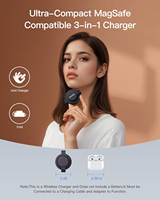 Chargeur sans fil magnétique pliable de bureau 3 en 1 portable à vente chaude en ligne, 15 W, type C, pour téléphone, écouteurs et montre