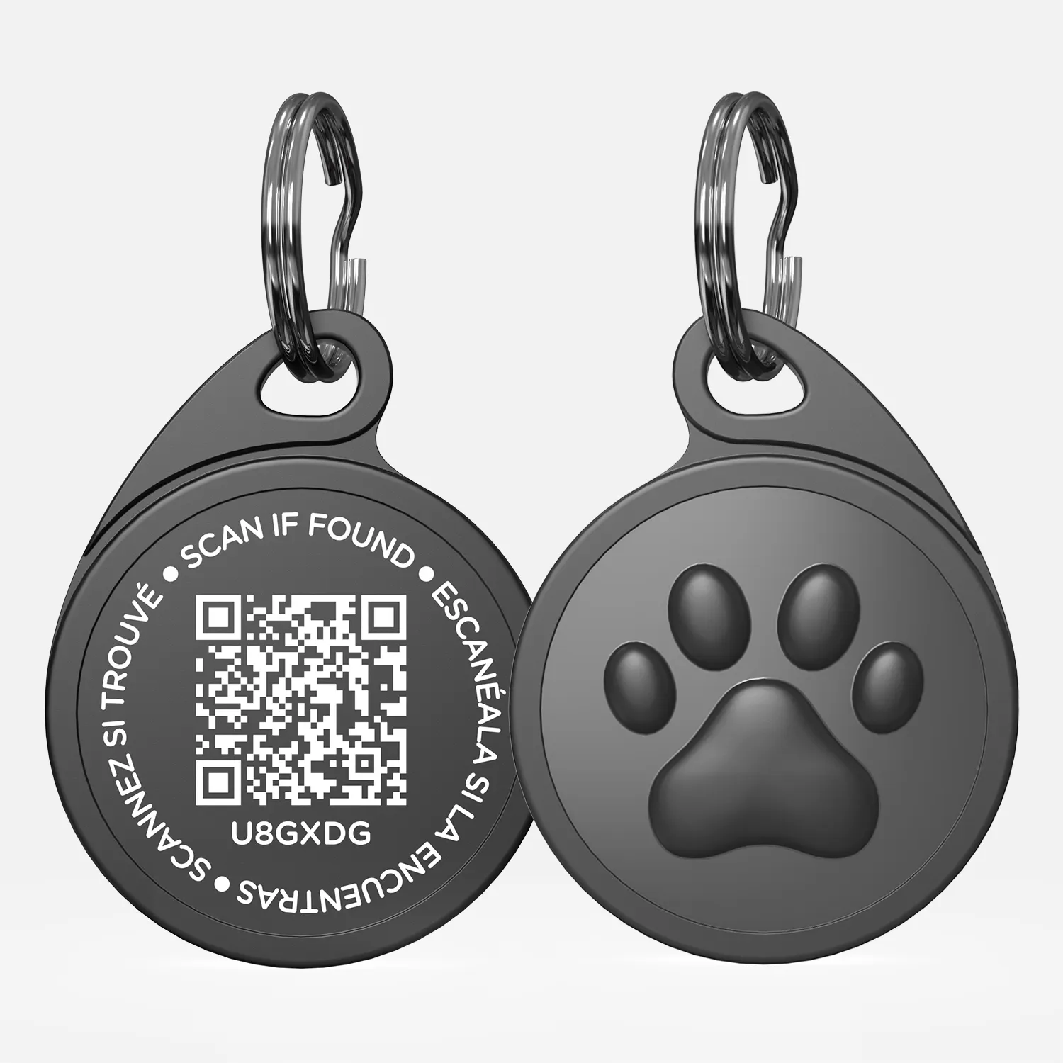 Etiqueta de identificación de perro mascota con código QR duradero barato personalizado