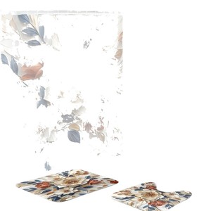 Floral Polyester Shower Curtain Bathroom Curtain Digital Print Custom Print Waterproof Shower Curtain <b>Set</b> Bulk Wholesale Modern - Product Image 5