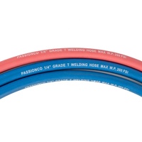Tuyau de soudage de 1/4 pouces Ligne bleue verte Tuyau d'oxygène Ligne rouge Tuyau d'acétylène NBR