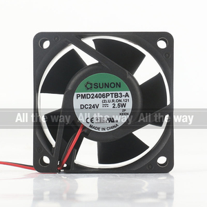 原装Sunon 5V 12V 48V DC24V 2.5W交流EC 6025 60X60X25MM 6CM磁悬浮变频器静音2线PMD2406PTB3-A冷却风扇 - Product Image 4