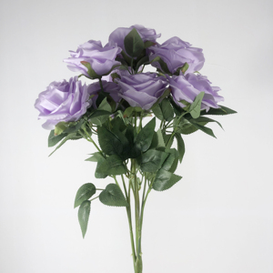 Vente en gros de F-0001 roses artificielles rouges et blanches faites à la main sept têtes <span class=keywords><strong>neuf</strong></span> têtes dix têtes fleurs de Noël réalistes - Product Image 4