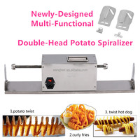 Machine à découper les pommes de terre en spirale électrique en acier inoxydable commercial 110V 220V, fournie par l'usine