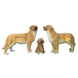 En stock : Ensemble de sculptures de chien berger en fibre de verre, statues d'animaux en FRP pour la décoration de jardin, pelouse, parc et aménagement paysager - Product Image 1