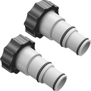 Adaptateur de tuyau de remplacement pour pompe de piscine Intex M6, en plastique, installation facile, pour piscine hors sol, fileté ARU avec collier - Product Image 1