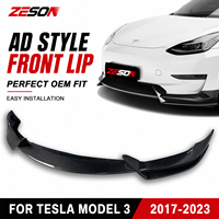 Tesla Model 3 2017-2023 Ön Makyajlı Araçlar İçin AD Style Gerçek Karbon Fiber Ön Dudak Spoyleri