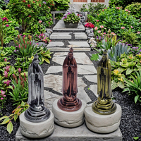 Statuette religieuse artisanale en résine écologique Art Déco Vierge Marie de Guadalupe de Fatima, décoration de voiture et de bureau, ornements catholiques, artisanat