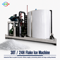 Machine à glace en paillettes industrielle ODM 30 tonnes, refroidie par eau, qualité alimentaire, haute productivité, automatique pour la logistique des produits de la mer et la conservation au froid