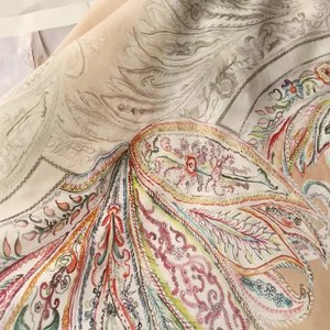 100x200cm冬の薄いカシミヤスカーフカラフルな羽柄ロングショール - Product Image 2