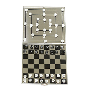 <span class=keywords><strong>Jeu</strong></span> d'échecs/dames <span class=keywords><strong>de</strong></span> voyage magnétique en aluminium portable <span class=keywords><strong>2</strong></span> en 1 <span class=keywords><strong>Jeu</strong></span> <span class=keywords><strong>de</strong></span> <span class=keywords><strong>société</strong></span> pliable <span class=keywords><strong>pour</strong></span> adultes, enfants, camping, road trips - Product Image 4