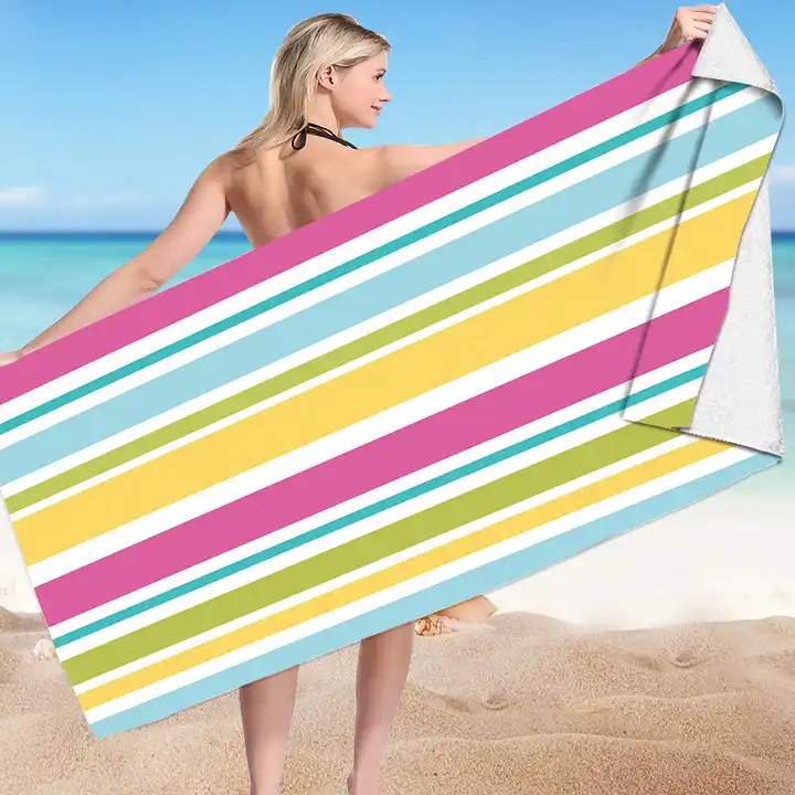 asciugamano da spiaggia in microfibra personalizzata asciugamano
