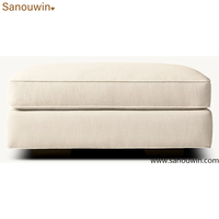 Ensemble de canapés modulaires sectionnels modernes en tissu rembourré pour salon avec fauteuil et ottoman