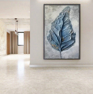 Trang trí nội thất trừu tượng kết cấu tay tác phẩm nghệ thuật 3D Lá vải tường nghệ thuật handpainted bức tranh sơn dầu với hình ảnh khung - Product Image 4