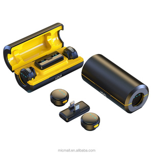Micrófono Lavalier inalámbrico con botón circular, reducción de ruido, micrófono pequeño <span class=keywords><strong>Invisible</strong></span> con compartimento de carga - Product Image 1