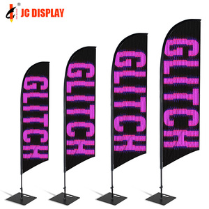 Promotional Advertising Outdoor Weighted Base Bow Banners Custom Printed 100% Polyester Aluminum/Fiberglass Feather Beach Flag