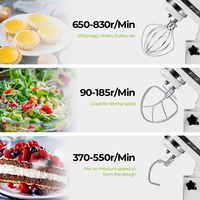 MOSEENER Appareils de cuisine 5 en 1 MultifunctionalKitchen Cake Spiral Dough Food Planetary Mixer Electric Mixer Food Blender