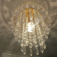 Lustre de plafond encastré moderne en cristal K9 de luxe, simple, rond, réglable en hauteur, LED pour salon