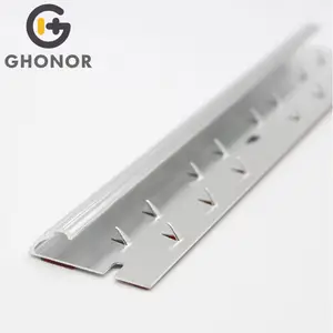 Profilés de garniture de carrelage incurvés en vinyle d'aluminium Profilé de <span class=keywords><strong>bande</strong></span> de séparation de transition d'extrémité de capsulage de tapis avec <span class=keywords><strong>bande</strong></span> adhésive - Product Image 1